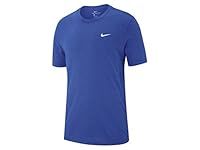 Nike Men's Dry Tee, Dri-FIT Solid Cotton Crew Nike Shirt for Men, Game Royal/White, XL