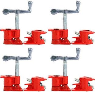 YaeTek (4 Pack) 1/2" Wood Gluing Pipe Clamp Set Heavy Duty PRO Woodworking Cast Iron