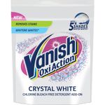 Vanish Crystal White 400 gm,Fabric Whitener|Detergent Add-On Powder|Whites like new|Instant Stain Remover|Chlorine Bleach Free|Suitable with all Washing Detergent Powders & Liquids