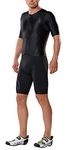 2XU Men's Compression Trisuit Full Zip Tracksuit, Men, Compression Full Zip Trisuit, Black, XL