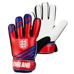 England FA Goalkeeper Gloves for Kids and Teenagers - Non Slip Padded Palms Size 5 or 7 - England Gifts for Boys (Size 7)