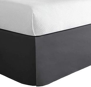 Today’s Home Classic Tailored Bed Skirt Dust Ruffle, Cotton Blend Design, 14" Drop Length, Full, Grey