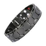 Charismatic Care Bio Magnetic Therapy Double Ton Titanium Metal Bracelett (Black)