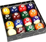 Billiards Pool Ball Set - Regulation Size 2-1/4" Full 16 Pool Ball Set