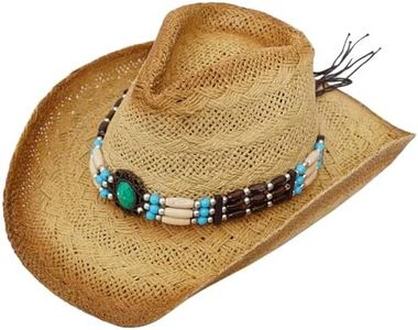 SoJourner Bags Men & Women's Cowboy Cowgirl Hat - Western Hats for Women, Adjustable Cowboy Hat Men with Wide Brim