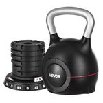 VEVOR Kettlebell, Adjustable Kettlebell with 7 Weight Levels (3.5, 7, 10, 13, 16, 19.5, 22.5 lbs), Die-Cast Aluminum and ABS Material, for Grip Strength Training, Full-body Workout & Cross-Training