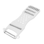 uxcell Fruit Vegetable Carota Multipurpose Peeler Slicer Grater Cutter Multifunctional Cutter Red Shreds Grater Slicer Kitchen Tools White