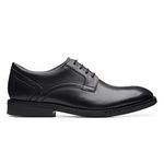 Clarks Un Hugh Lace Black Leat UK-6