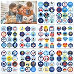 HOWAF Happy Fathers Day Stickers,240 PCS Happy Father's Day Labels Stickers Gift for Father's Day Dad's Birthday Party Favor, 20 Sheets Best Dad Ever Self Adhesive Tags Stickers for Gift Decoration Envelop Sealing