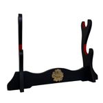 Z-fiber Sword Holder Japanese Velvet Padded Katana Stand Samurai Display Rack Support All Sword ragon Pattern 2 Tier