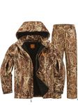 NEW VIEW Insulated Hunting Clothes for Men Cold Weather, Warm Camo Hunting Jacket and Pants, Hunting Suit for Deer Duck Hunts