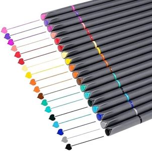 iBayam 18 Colors Fineliner Pens, 0.38mm Fine Tip Journal Planner Markers Office School Supplies for Bullet Journaling Scrapbook Notebook Writing Note Calendar Stationary Adult Coloring Fast-Dry Ink