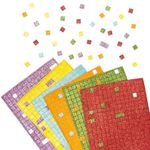 Baker Ross EF571 Glitter Foam Self Adhesive Mosaic Squares (Pack of 1950) Perfect for Arts and Crafts