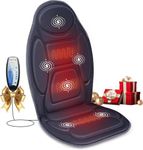 Snailax Vibration Massage Chair with Heat - 6 Vibrating Massage Motors, 2 Heat Levels, Back Massager, Massage Seat Cushion for Home Office use,Gifts for Women,Men