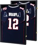 IHEIPYE Jersey Frame Display Case 2 Pack - Jersey Display Case - Large Sport Jersey Shadow Box with Uv Protection Acrylic for Baseball Basketball Football Soccer Hockey Sport Shirt and Uniform