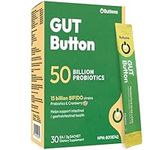 BUTTONS Gut Button Probiotics with Prebiotics Powder, Support Gut Health, Immune Health, and Urinary Tract Health, 50 Billion 7 Strains, Adult Supplement for Men and Women, 30 Day Supply - 30 Sticks