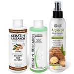 Complex Brazilian Keratin Hair Blowout Treatment With Argan Oil Get Straightens Smooth Frizz Free Hair instantly With Argan Oil FORMALDEHYDE-FREE With Thermal Protecting Spray