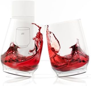 Live Levore Unbreakable Tritan Plastic Wine Glasses (Set of 2), 15oz Shatterproof Stemless Wine Tumblers for Red & White Wine, Cocktails, Juice, Ideal for Gifts, Beach, Parties, and Home Use (Black)