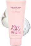 The Face Shop Rice Water Bright Foaming Facial Cleanser with Ceramide, Gentle Face Wash for Hydrating & Moisturizing, Vegan Face Cleanser, Makeup Remover, Korean Skin Care for All Skin Types, 300ml