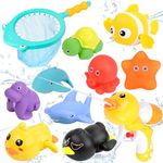 Hysagtek 11PCS Baby Bath Toys, Baby Bath Tub Toys Swimming Pool Toys Paddling Pool Toys Toddler Toys Wind-up Toys for Kids