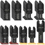 LEILUO 100 Pcs Multi Tool Accessories Kits for Wood Nails Drywall Cutting Universal Oscillating Saw Attachments Accessories with Storage Bag Compatible with DeWalt Makita Dremel and More