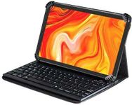 Navitech Folding Leather Folio Case & Stand With Bluetooth Keyboard Compatible With ACER ACTAB1021 10" Tablet