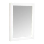 Amazon Basics Rectangular Wall Mirror 16" x 20" - Standard Trim, White