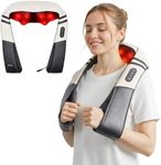 Nevvue Neck Massager, Back Massagers with Heat, Deep Tissue 3D Kneading, Neck and Shoulder Massage, with 3 Levels Intensities, Low Noise, for Leg, Feet, Arms, Gifts for Women