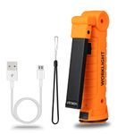 Vagocom LED Rechargeable Work Light Flashlight Torch, USB Portable COB Bright Inspection Lamp,Small Lantern with Magnetic Base for Mechanic Tools,Mechanic,Camping,Emergency,Workshop