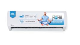 Midea 2 Ton 3 Star AI Gear Inverter Split AC (Copper, Convertible 4-in-1 Cooling,HD Filter with Auto Cleanser, 2024 Model,SANTIS PRO DELUXE, MAI24SD3R32F0,White)