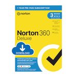 Norton 360 Deluxe 2024, Antivirus Software for 2 + 1 Devices and 1-Year Subscription with Automatic ‎Renewal, Includes Secure VPN and Password Manager, PC/Mac/iOS/Android, Activation Code by email