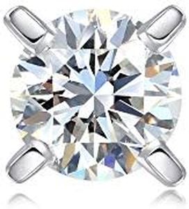 CHOW SANG SANG 18K White Gold Daily Luxe 0.135 Carat (G-H Color, SI Clarity) Diamond Single Stud Earring for Women 89758E (Sold Single Not Pair)