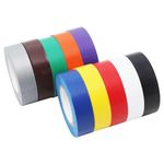QILIMA Electrical Tape Colors 10 Pack 3/4-Inch by 60 Feet,Lead-Free Flame Retardant Electrical Tape, Adhesive for General Home Vehicle Auto Car Power Circuit Wiring Multicolor(130mic)