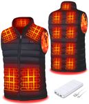 Heated Vest with Battery Pack Unisex Warming Heating Clothes with 3 Heating Levels 16 Heating Zones Electric Heated Vest(L)