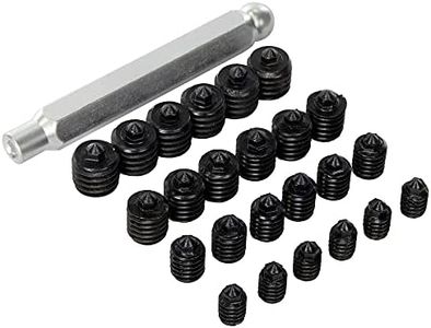 Transfer Screw Set, Metric M6 - M12-4 sizes / 6 screws each plus wrench/holder, LittleMachineShop.com (5968)