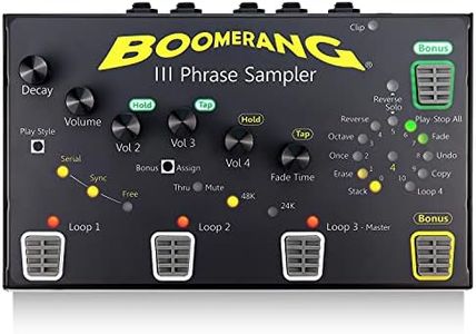 Guitar Looper Pedal BOOMERANG III - Run 4 Separate Loops - Multi Effects Loop Pedal Station - Electric Guitar, Bass, Keyboard, DJ - Fits Small Guitar Pedal Board - Pro Loop Machine