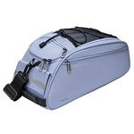 MOSISO Bike Rack Bag, Waterproof Bicycle Trunk Pannier Rear Seat Bag Cycling Bike Carrier Backseat Storage Luggage Saddle Shoulder Bag, Airy Blue