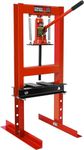 Pvillez 6 Ton Hydraulic Press, H-Frame Garage Shop Press with Press Plates, Floor Adjustable Hydraulic Shop Press to Bend, Straighten or Press Parts, Benchtop Press, Red