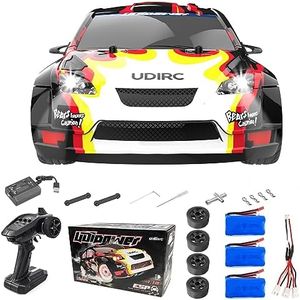 LEOSO UD1604 1/16 RC Car 380 Brush RC Drift Car with Gyro ESP 30 km/h Drift RC Cars for Adults 4WD 2.4G Remote Control Car Suitable for Various Terrains (UD1604)