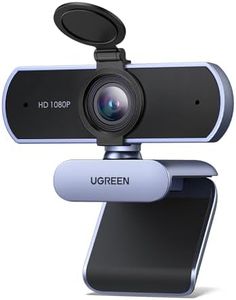 UGREEN Webcam for PC, Full HD 1080P/30fps Webcam for Laptop, Clear Stereo Audio Microphone, Auto Light Correction, 85° View Web Cam USB Camera for Live Streaming, Video Calling, Conferences, Switch 2