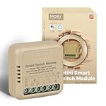 MOES Mini Smart Light Switch WiFi Module, Flush-mounted, Power Consumption Monitor, Alexa Switch Module, MOES App Compatible with Alexa and Google Home, Neutral Wire Required - 16A 1 Gang