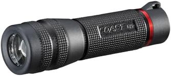 Coast GX10 550 Lumen Compact & Waterproof Dual Power LED Flashlight with Grip-Textured Handle, 4 Light Modes, Twist Focus™ & Pure Beam® Technology