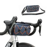 ROCKBROS Bike Handlebar Bag, Cycling Handlebar Bags with Shoulder Strap, 2.2L Large Capacity Bike Bags for Handlebars, Bicycle Front Bag for Mountain Bike, Road Bike, Racing Bike