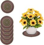 calldrishe Trivets for Pots & Hot Dish Trivet Mat For Hot Pots | Table Placemat Plant Mat for Indoor Plants | Plant Coasters for House Plants Coffee Table Mat Hot Pot Holders For Kitchen - (Pack of 2)