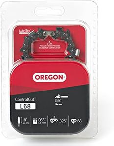 Oregon L68 ControlCut Chainsaw Chain for 18-Inch Bar, 68 Drive Links, .325" Pitch, .063" Gauge, Fits Several Stihl Models (22BPX068G),Grey