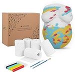 Navaris Pregnancy Belly Casting Kit - Baby Bump Sculpture Mould Cast Supplies - Includes Plaster Cloth Rolls, Paint, Brushes - Gift for Pregnant Women