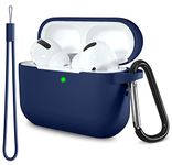 Lerobo for AirPods Pro 2nd/1st Generation Case Cover,with Keychain & Lanyard,Soft Silicone Full Protective AirPod Pro Case Compatible with Apple Airpod Pro 2022/2019 Charging Case,Midnight Blue