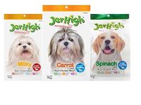 Jerhigh DogsNCats Real Chicken Food Treat Stick Milky, Carrot, Spinach Flavor 3 Pack Combo Set 70g for Dogs Sold by DogsNCats