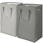 2 Pack 80L Large Laundry Basket, Foldable Washing Basket Clothes Hamper Storage Bag with Long Reinforced Handles, Freestanding Laundry Basket Bin for Bathroom, Bedroom