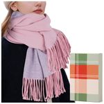 Ladies Scarf Christmas Gifts for Women: Blanket Scarf Gifts for Women Christmas Stocking Fillers Women Gifts for Mum Sister Nanny Teenage Girls Gifts, Pink Womens Scarf Pashmina Shawls Wraps Winter